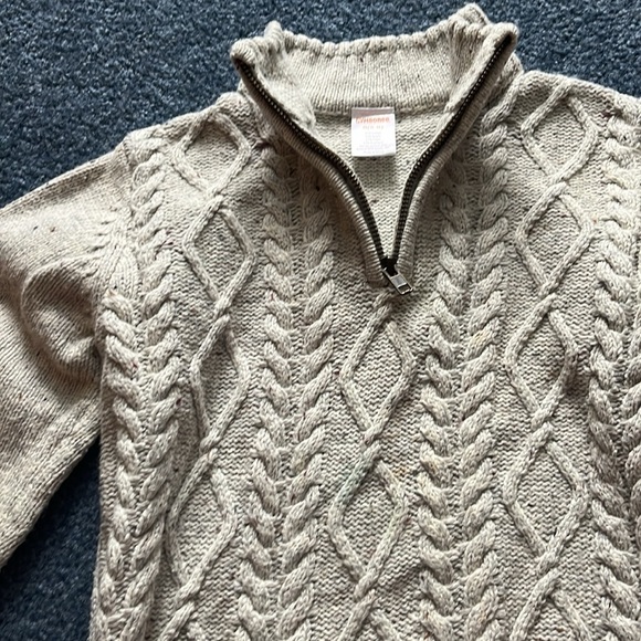 Gymboree Boys Beige Cable Knit Sweater - Picture 3 of 5